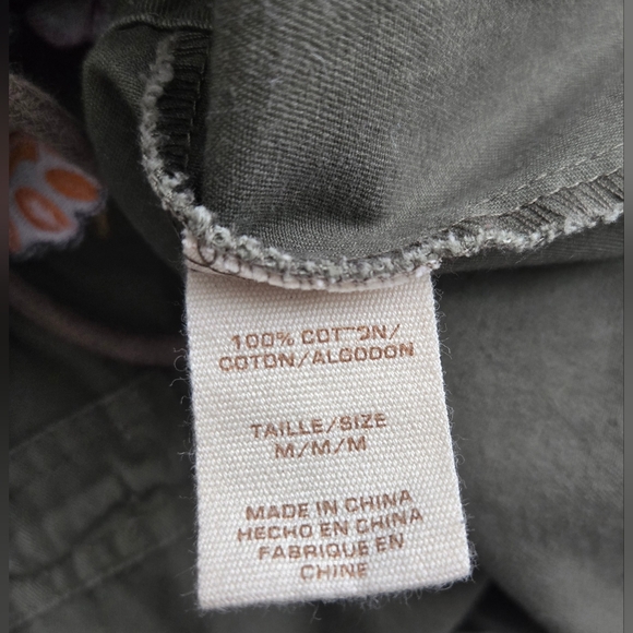 Liquid X Embroidered Floral Tiger Khaki Green Utility Jacket Size‎ M - Picture 8 of 9